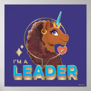 Poster Unique à la licorne "I’m a Leader" Design