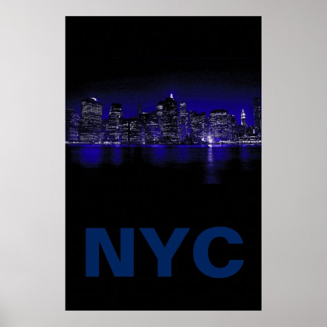 Poster Unique Blue New York City (Devant)