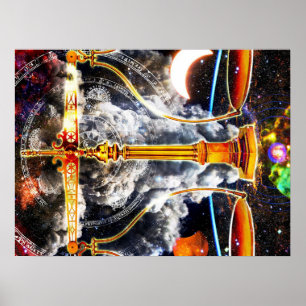 Poster Unique Libra Zodiac Wall Art Idées Cadeaux Parfa