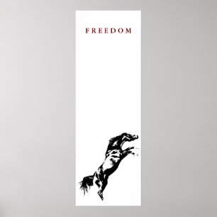 Poster unique Motivational Freedom Horse