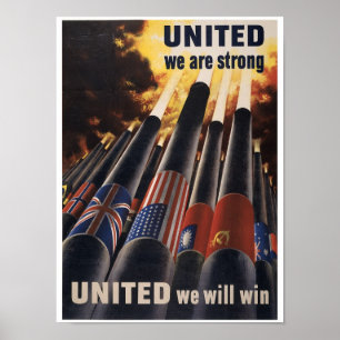 Poster Unis Nous sommes forts
