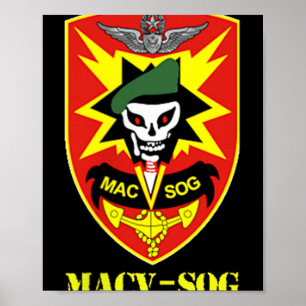 Poster Unité de l'armée de Macv-sog petit Patch couleur c