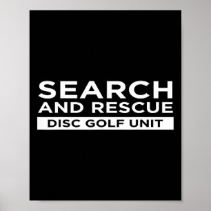 Poster Unité de recherche et de sauvetage de disc golf dr