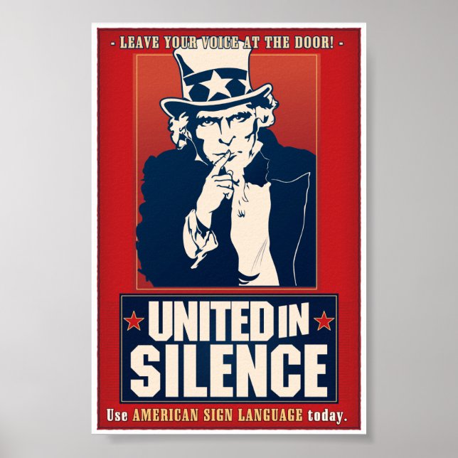 Poster United in Silence (ASL) (Devant)