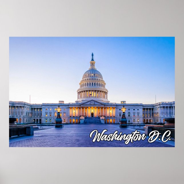 Poster United States Capital Building, Washington, D.C. (Devant)