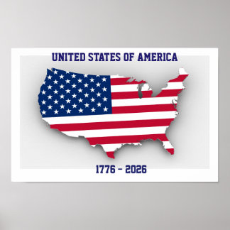 Poster UNITED STATES OF AMERICA 1776-2026 Anniversary