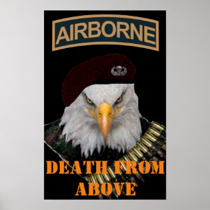 Poster Unités aéroportées audacieuses aigle