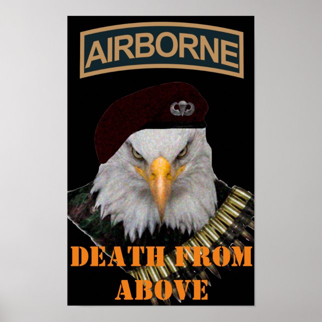 Poster Unités aéroportées audacieuses aigle (Devant)