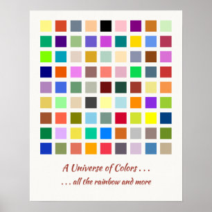 Poster Univers des couleurs, l'arc-en-ciel et plus - 81 n