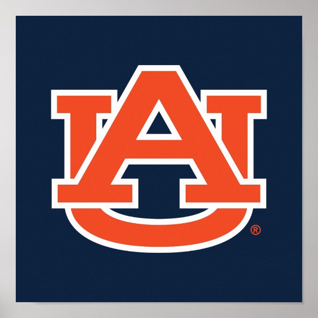 Poster Université d'Auburn | Auburn UA Logo (Devant)