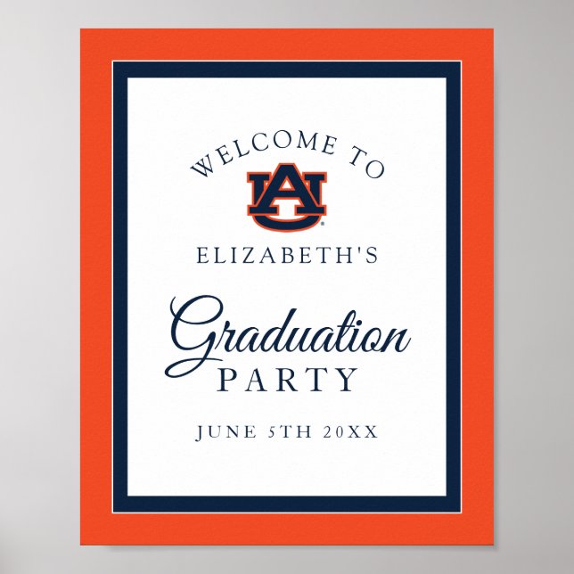 Poster Université d'Auburn | Graduation (Devant)