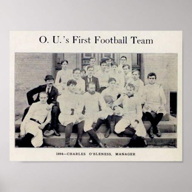 Poster Université de l'Ohio - Première équipe de football (Devant)