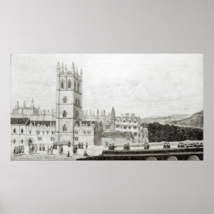 Poster Université de Magdalen, Oxford au XVIIème siècle