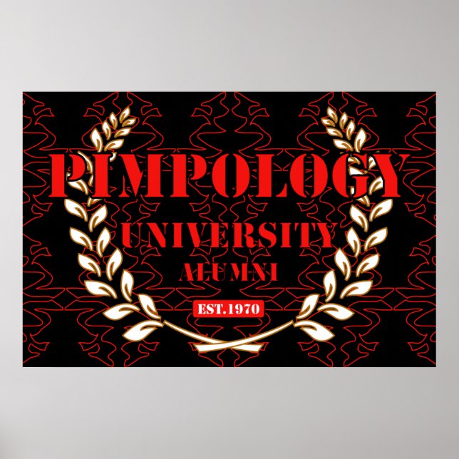 POSTER UNIVERSITÉ DE PIMPOLOGIE ALUMNI 2K21 ROUGE/NOIR (Devant)
