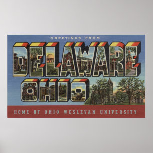 Poster Université de Wesleyan - Scènes de grandes lettres