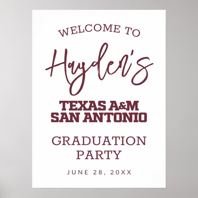 Poster Université Texas A&M de San Antonio (Devant)