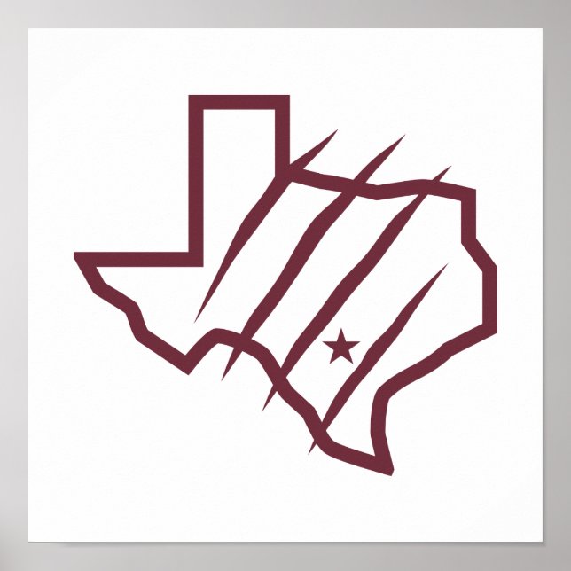 Poster Université Texas A&M de San Antonio | Logo d'état (Devant)