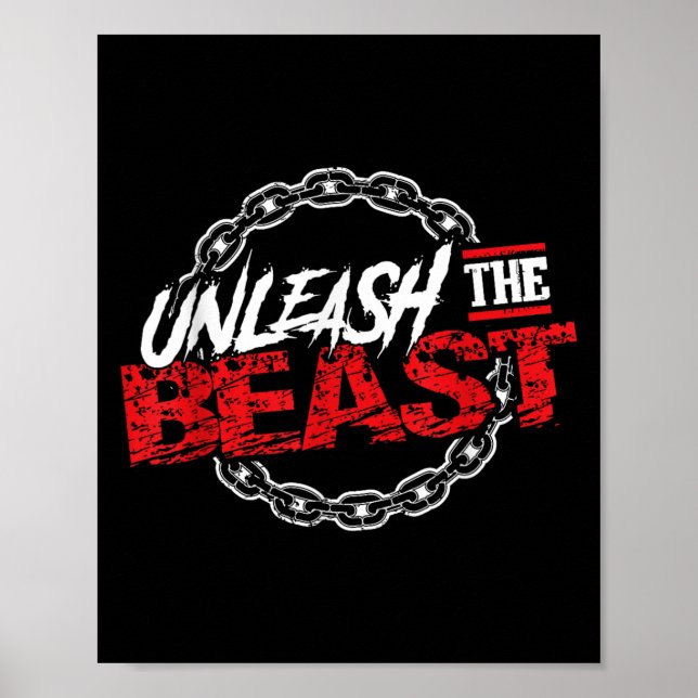 Poster Unleahe _ Gym Mode Fitness Motivation Wer  (Devant)
