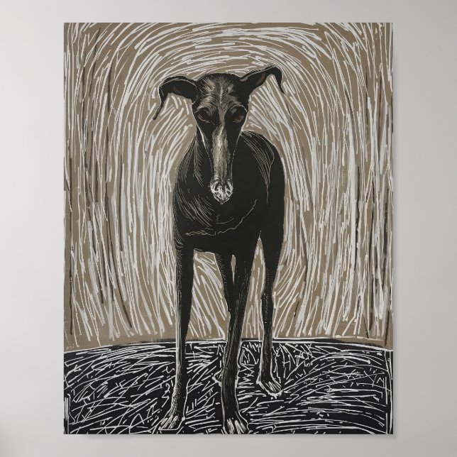 Poster Unleashed Soul: Modern Expressionist Dog Art (Devant)