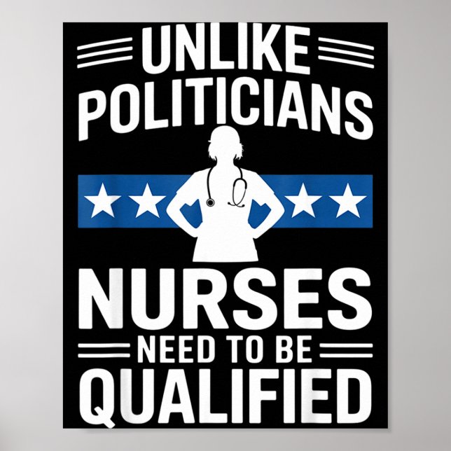 Poster Unlike Liticians Nurses Need To Be Qualified Sarca (Devant)