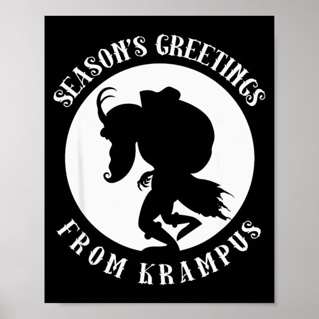 Poster Unruly Greetings From Krampus Christmas Apparel Me (Devant)