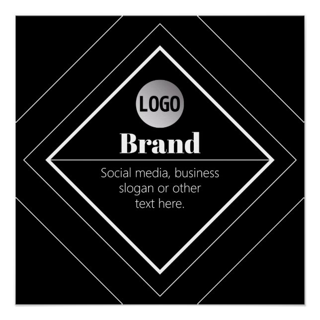 Poster Upload Your Logo & Customizable Text Design (Devant)