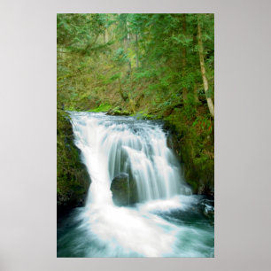 Poster Upper Multnomah Falls Oregon