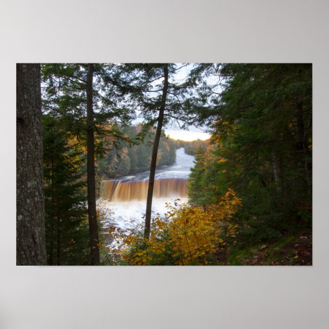 Poster Upper Tahquamenon Falls, Automne, Michigan (Devant)
