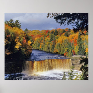 Poster Upper Tahquamenon tombe dans l'UP du Michigan en a