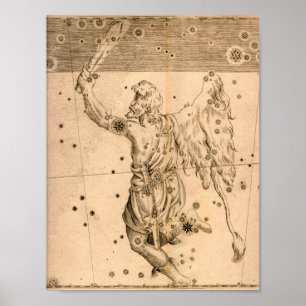 Poster Uranometria Orion Johann Bayer