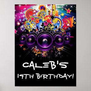 Poster Urban Club Hip hop DJ Dancing Party Bienvenue