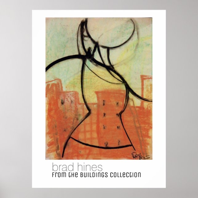 Poster Urban Cubism Pop art pastel, par Brad Hines (Devant)