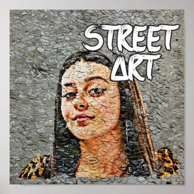 Poster Urban Street Art Portrait Décor du mur (Devant)