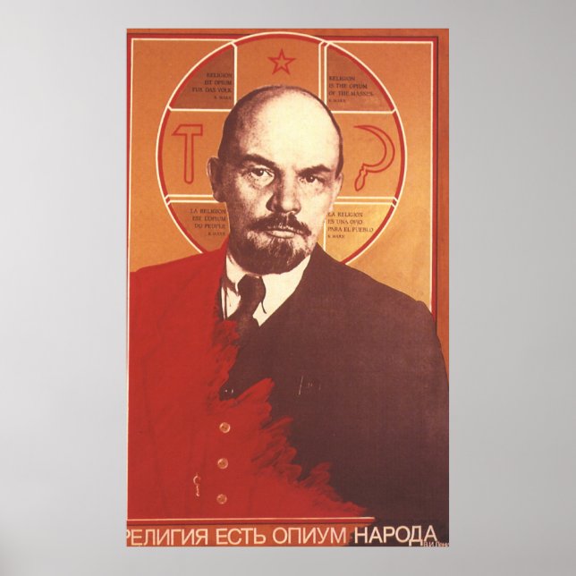 Poster URSS CCCP Guerre froide Union soviétique Propagati (Devant)