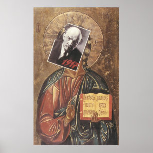 Poster URSS CCCP Guerre froide Union soviétique Propagati