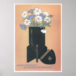 Poster URSS CCCP Guerre froide Union soviétique Propagati