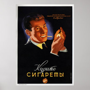 Poster URSS CCCP Guerre froide Union soviétique Propagati