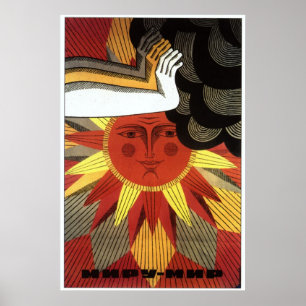 Poster URSS CCCP Guerre froide Union soviétique Propagati