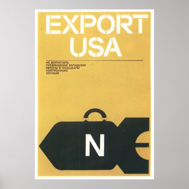Poster URSS CCCP Guerre froide Union soviétique Propagati (Devant)