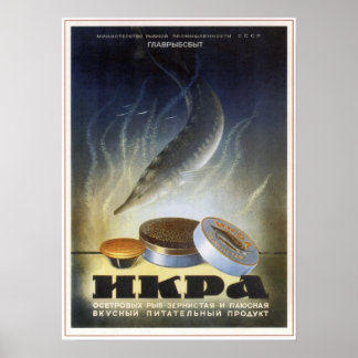 Poster URSS URSS Chirurgien Caviar Publicité 1952