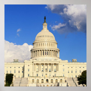 Poster US Capitol Building, Washington DC, États-Unis