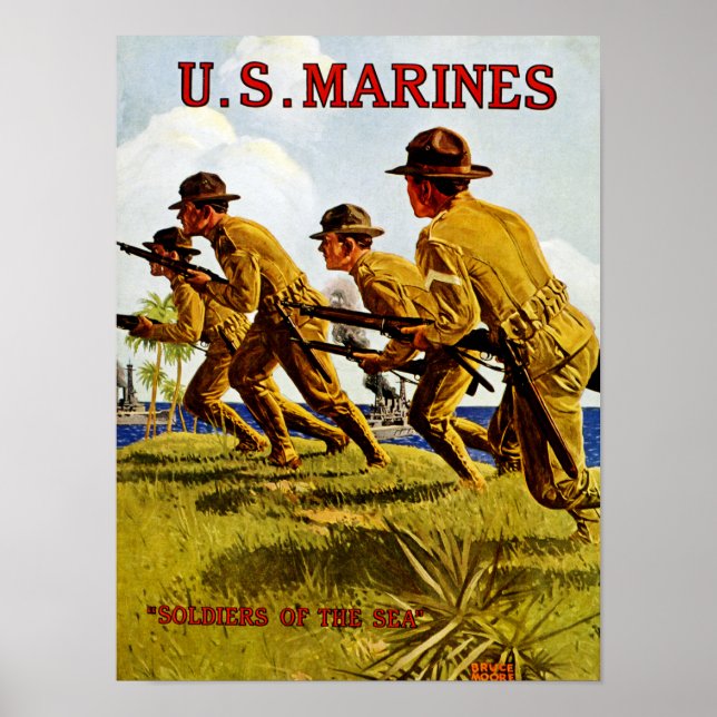 Poster US Marines ~ Soldats de la Mer (Devant)