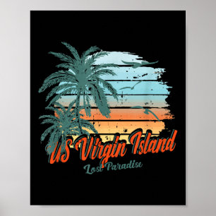 Poster Us Virgin Island Beach St. Thomas Shirt Lost Parad