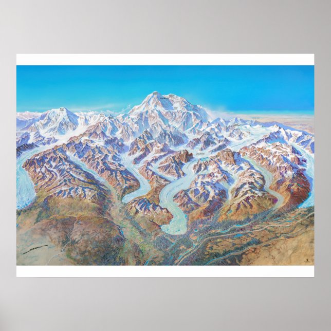 Poster " USA : 1994/aujourd'hui Alaska - DENALI National  (Devant)