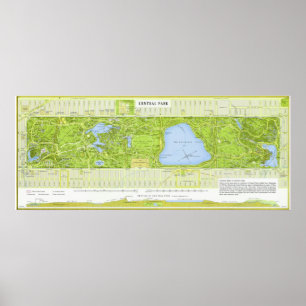 Poster " USA : 1994/aujourd'hui NYC - carte détaillée de 