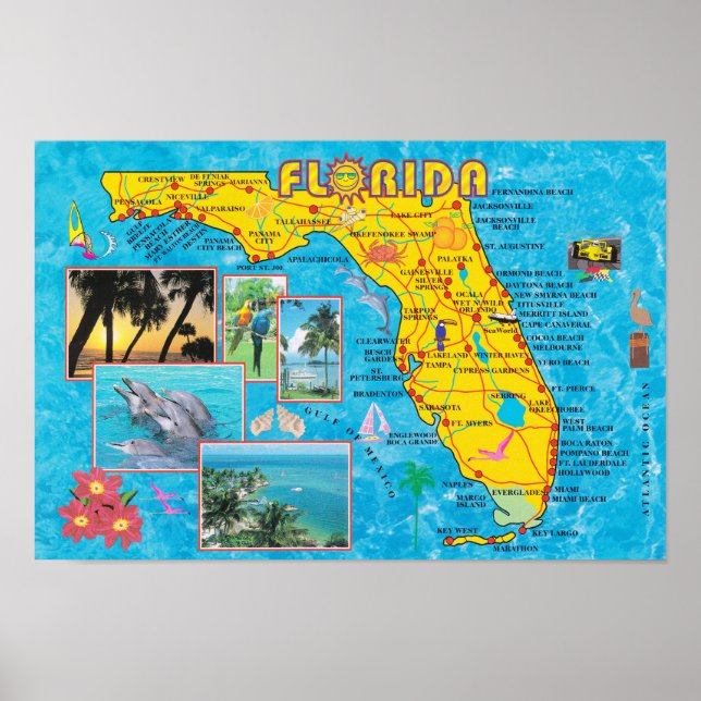 Poster " USA : 2012/heute Florida - Urlaubs Postkarte ... (Devant)