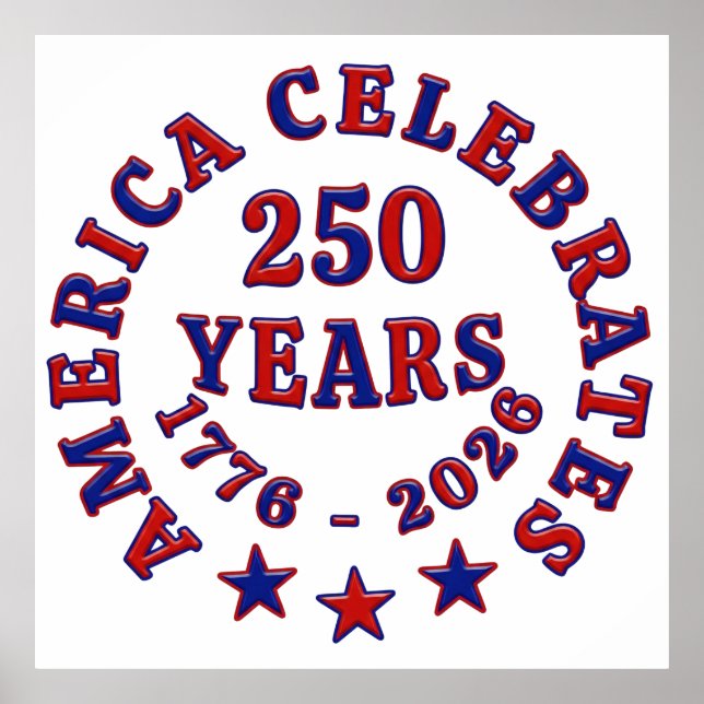 Poster USA 250th Anniversary 1776-2026 (Devant)