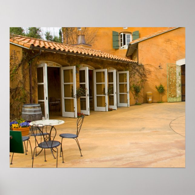 Poster USA, Californie, Sonoma Valley, Patio à Viansa (Devant)