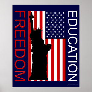 Poster USA - LIBERTÉ - ÉDUCATION