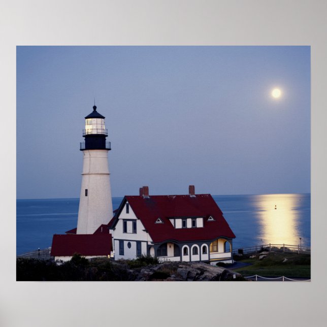 Poster USA, Maine, Portland, Cape Elizabeth, Lighthouse (Devant)